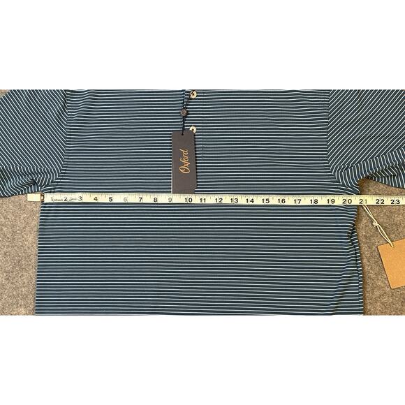 NWT Oxford Brand Men's Size M Polo Shirt Blue Make Today Lucky - Picture 4 of 7